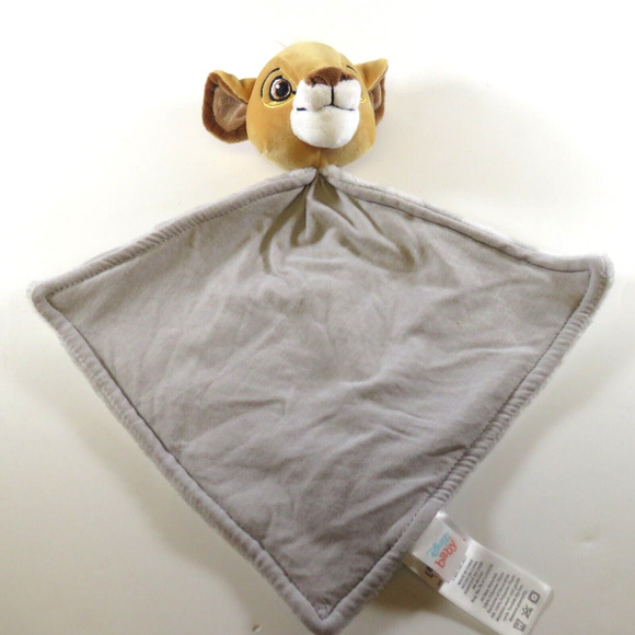 Disney Baby Lion King Simba Lambs & Ivy Gray Tan Newborn Lovey Blanket - Picture 10 of 11